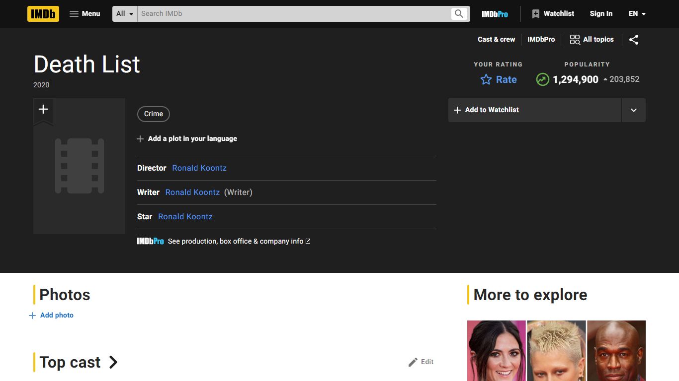 Death List (2020) - IMDb